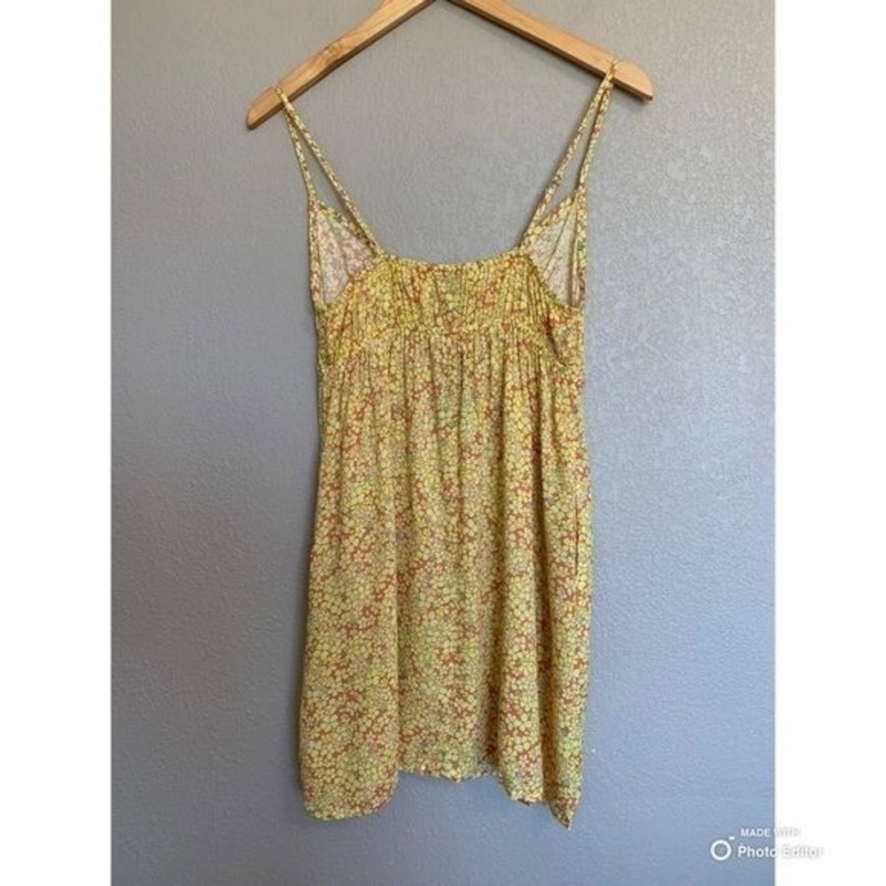 Wild Fable Slip Dress Size Medium Sleeveless Vibrant Yellow Floral NWT - Picture 6 of 16